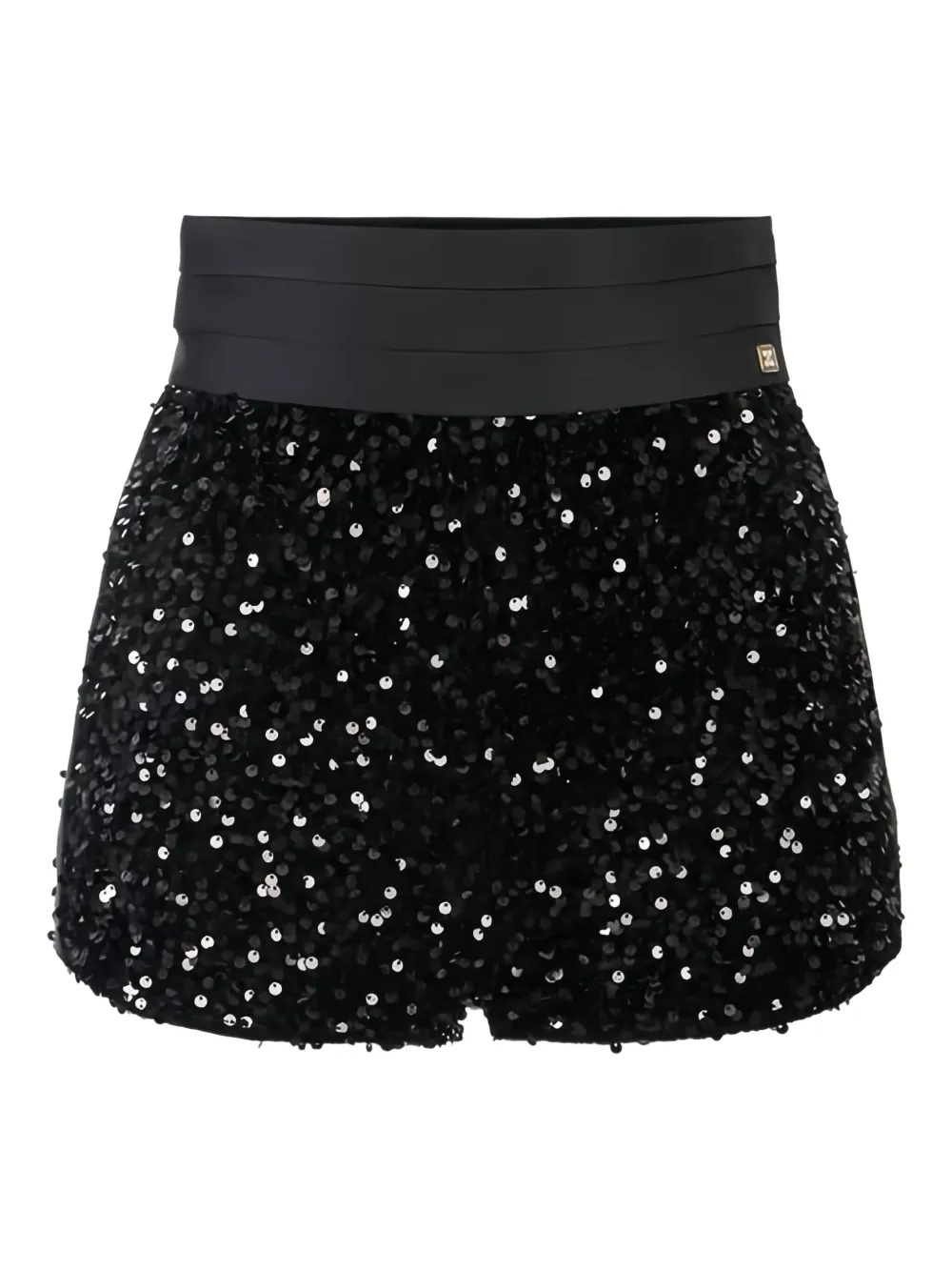 

Шорты с текстурой из пайеток Elisabetta Franchi, черный