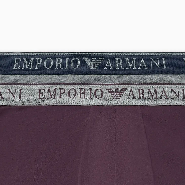 SS24 Трусы мужские 2 шт EMPORIO ARMANI, фиолетовый — фото 4