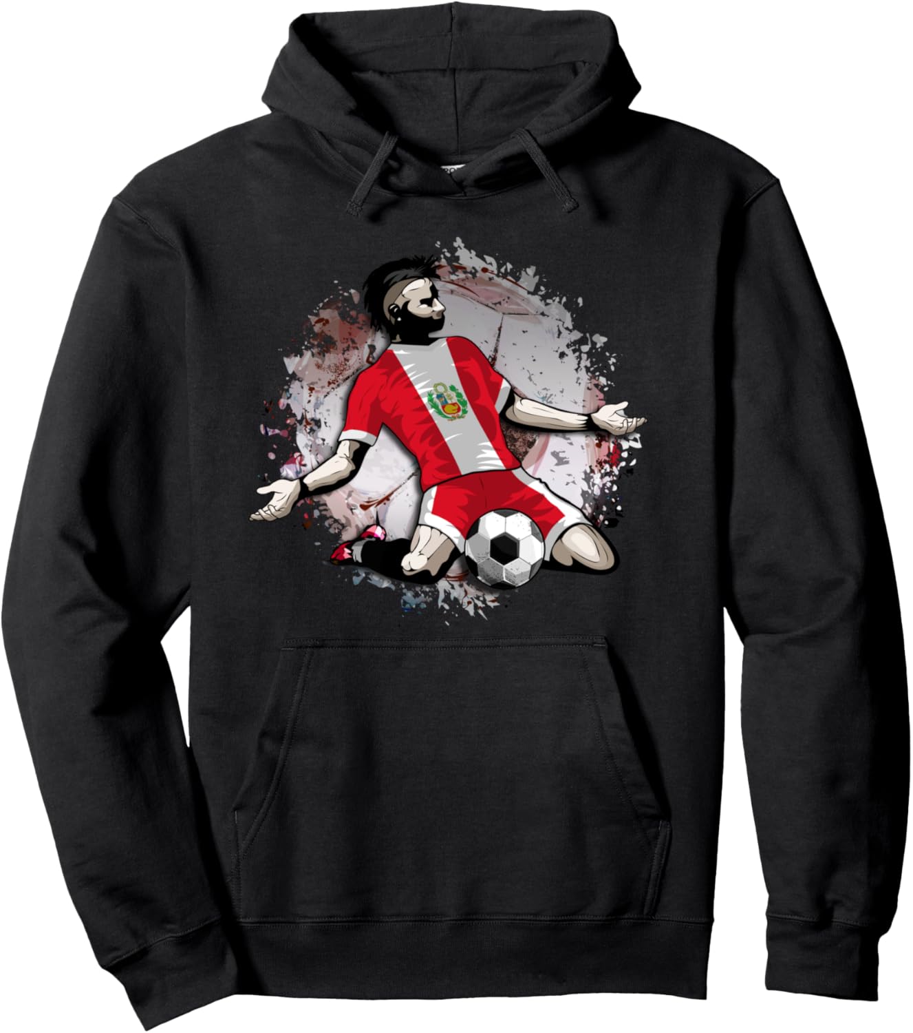 

Футбольная толстовка с изображением флага Перу - для любителей футбола, черная Teeisle Peru Football, Черный, Футбольная толстовка с изображением флага Перу - для любителей футбола, черная Teeisle Peru Football