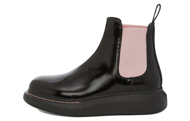 Женские ботинки челси Alexander McQueen, черный/розовый