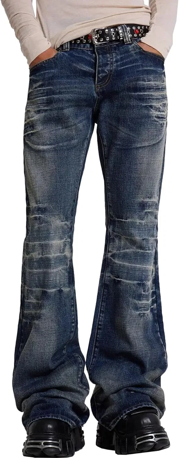 Джинсы свободные Micro Flare, Blue