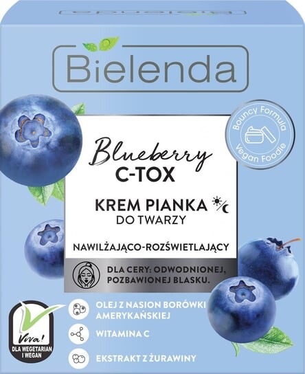 

Увлажняющая и придающая сияние пенка 40 г Bielenda, Blueberry C-tox Cream -