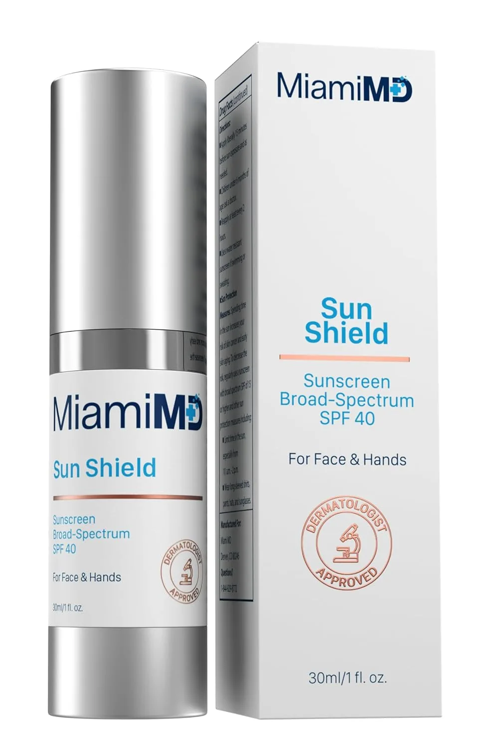Sun Shield солнцезащитный крем для лица, 30 мл, SPF 40, с витамином C и алоэ вера, для всех типов кожи Miamimd