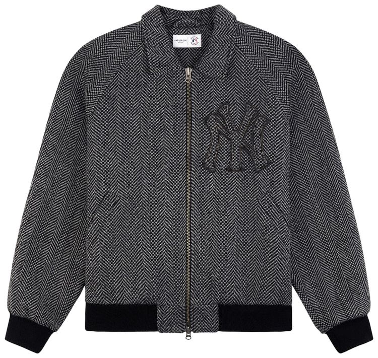 

Куртка-бомбер из шерсти Aimé Leon Dore x New York Yankees, серый