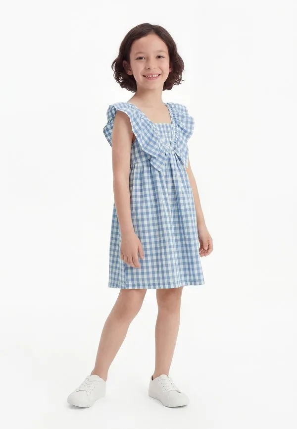 Платье с оборками, повседневное платье Gap, Blue