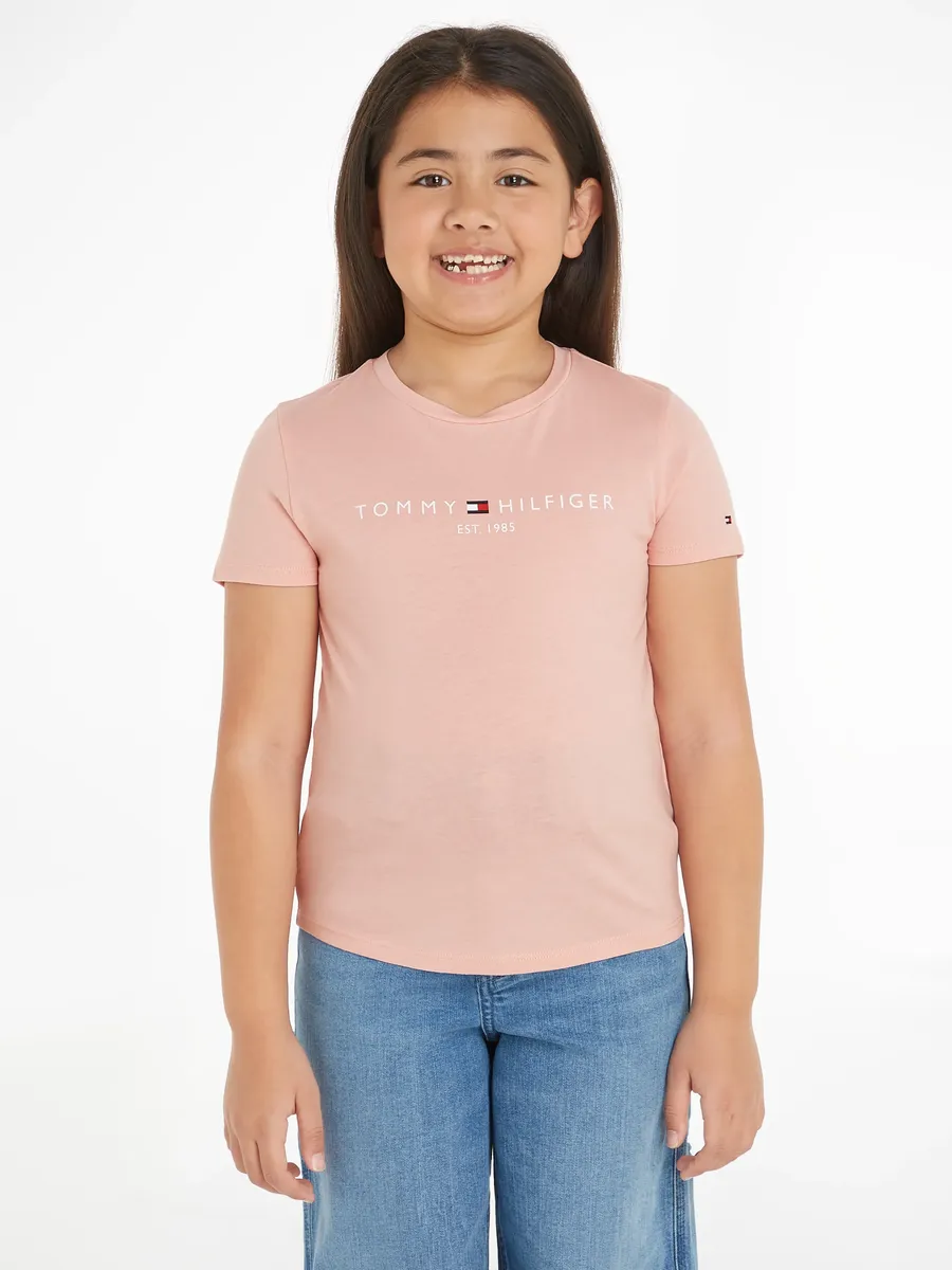 

Рубашка с короткими рукавами Tommy Hilfiger "ESSENTIAL TEE S/S", с фирменным лейблом Tommy Hilfiger, цвет Soft Rose