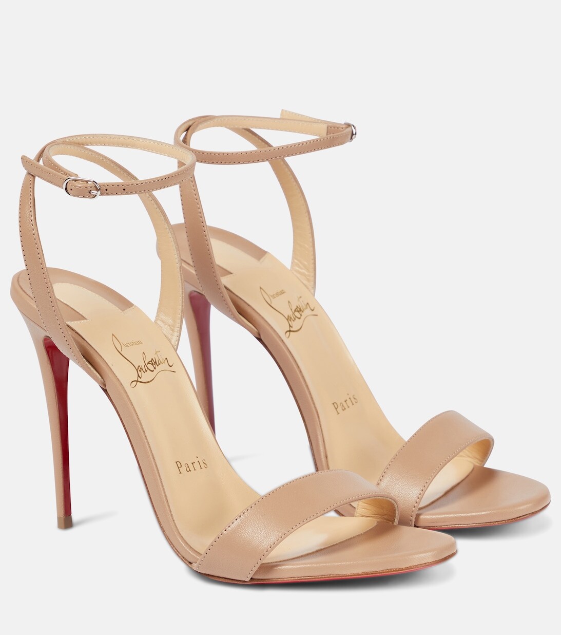 Кожаные сандалии Loubigirl 100 Christian Louboutin, бежевый
