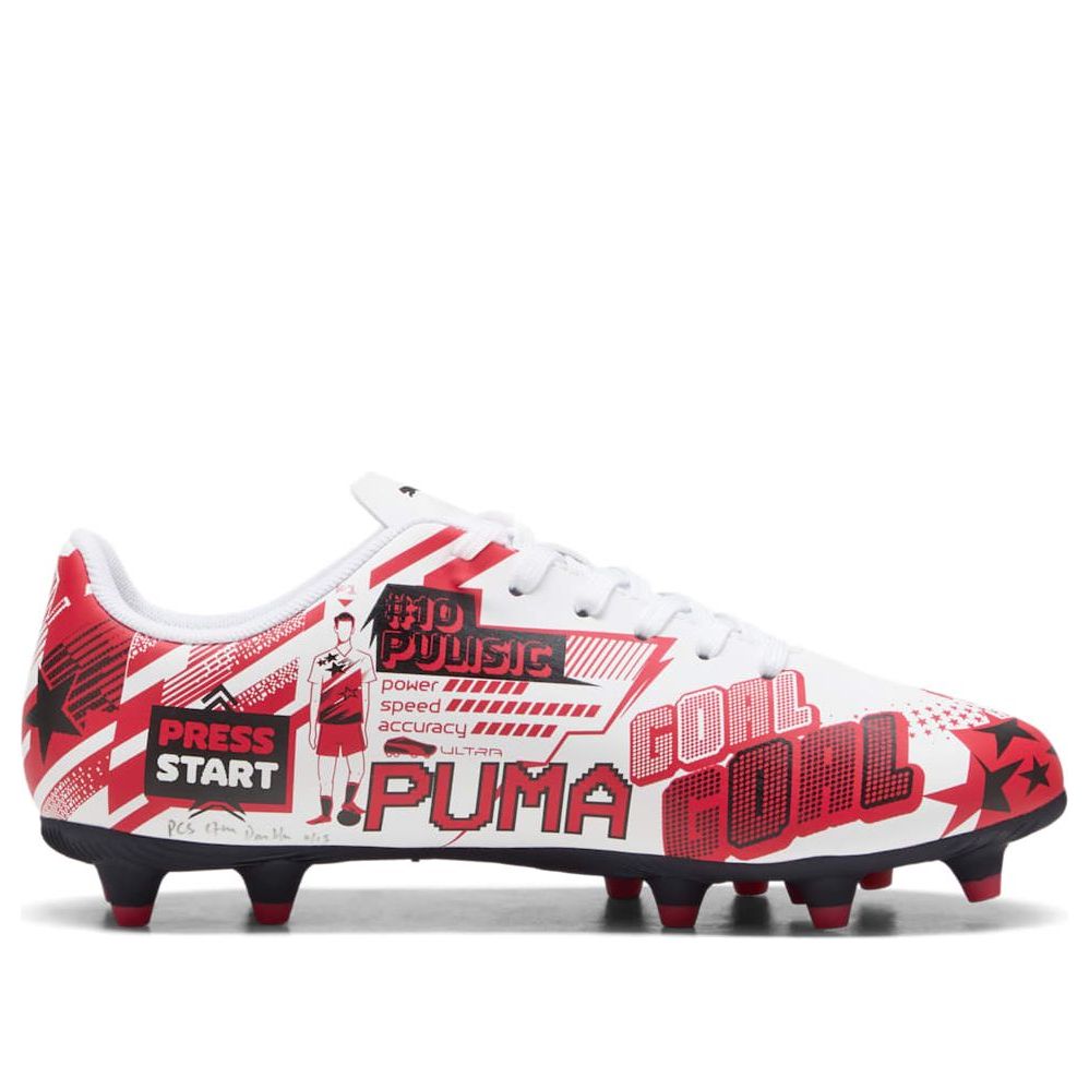 Кроссовки (GS) PUMA x Christian Pulisic Ultra Legacy FG/AG 'Allover Print - White Red Black' — фото 2