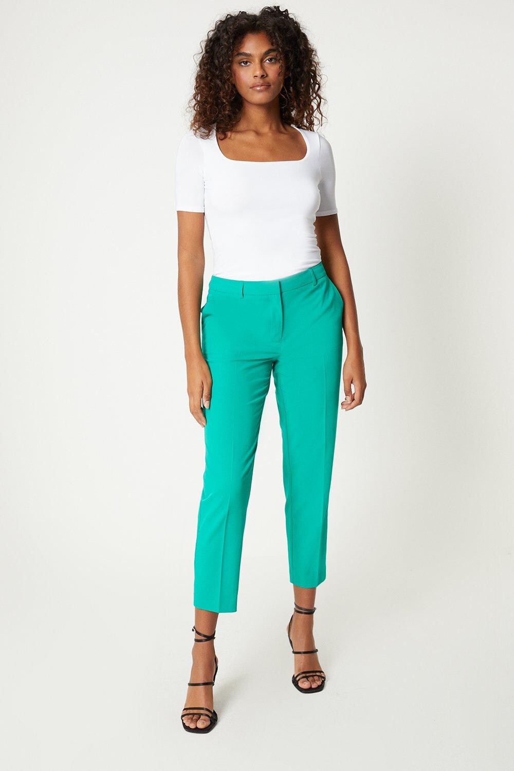 

Узкие брюки Grazer до щиколотки Dorothy Perkins, зеленый