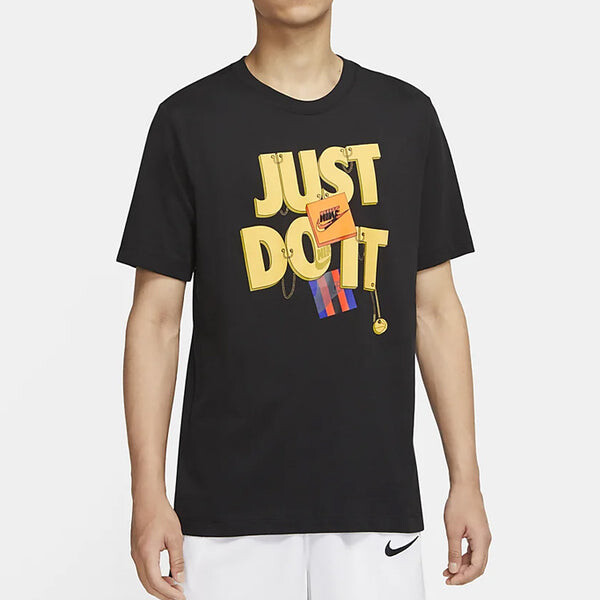 Футболка dri-fit just do it. alphabet printing short sleeve black Nike, черный — фото 3