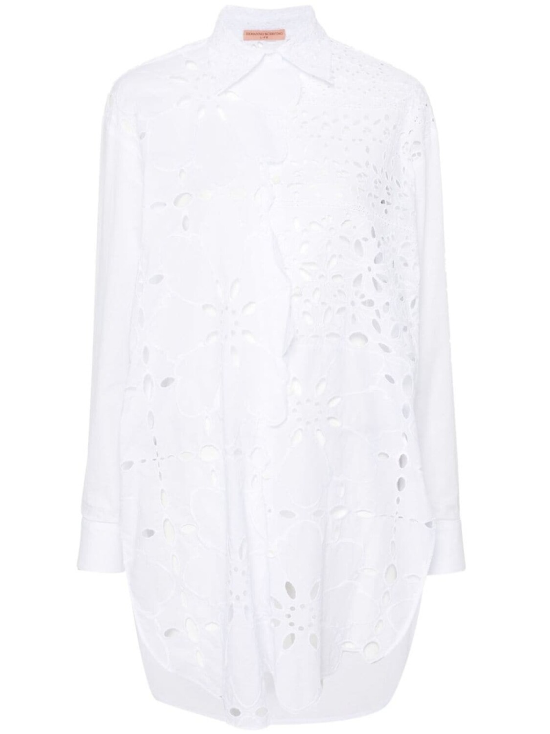 

Ermanno Scervino рубашка с английской вышивкой, белый