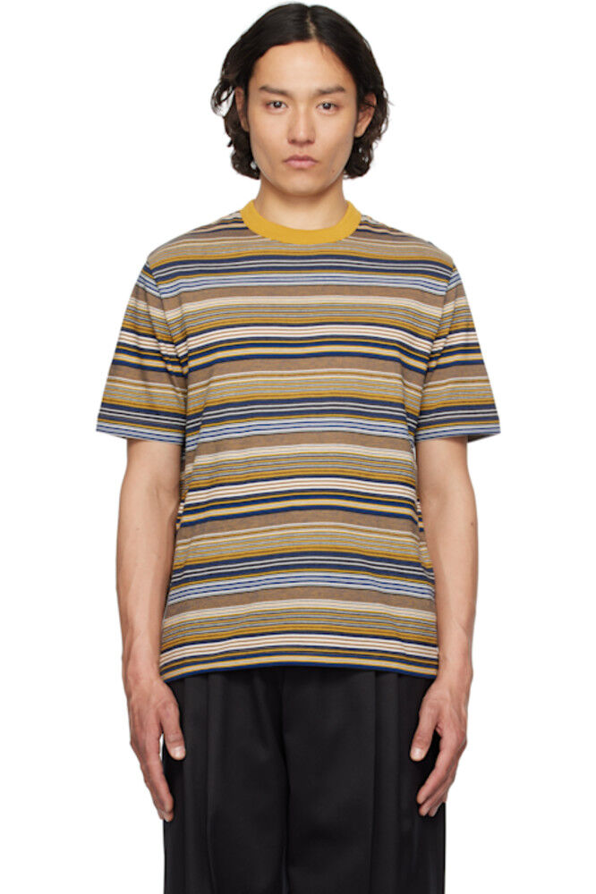 

Футболка из хлопка в желтую и синюю полоску PS by Paul Smith