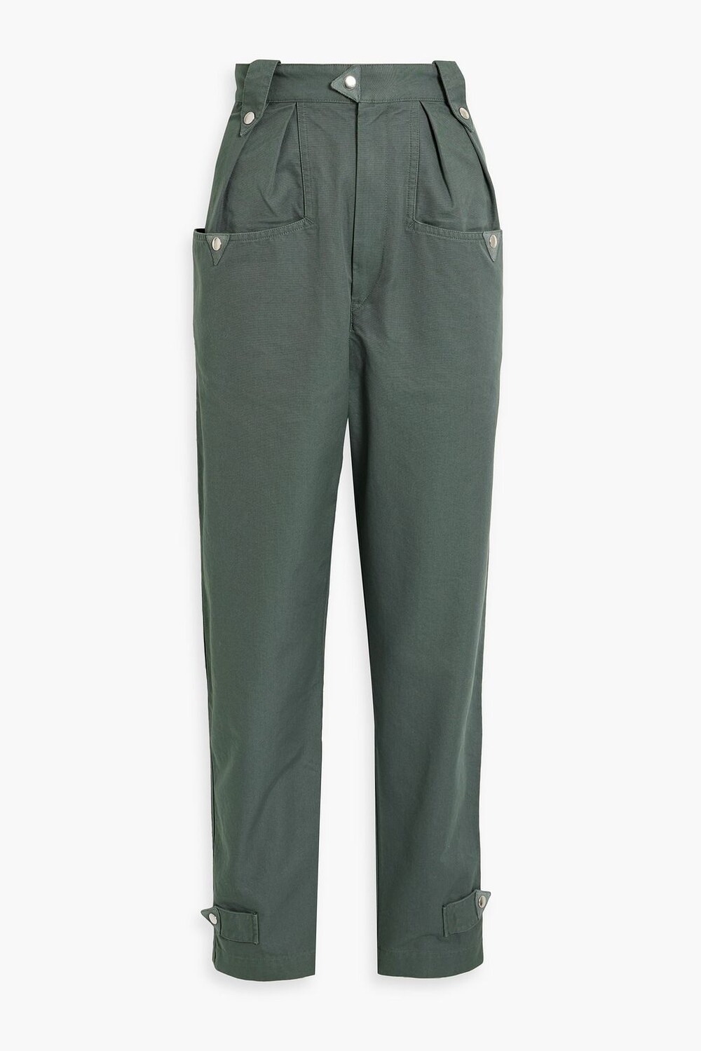 

Зауженные брюки Pulcie из хлопковой парусины ISABEL MARANT ÉTOILE, зеленый