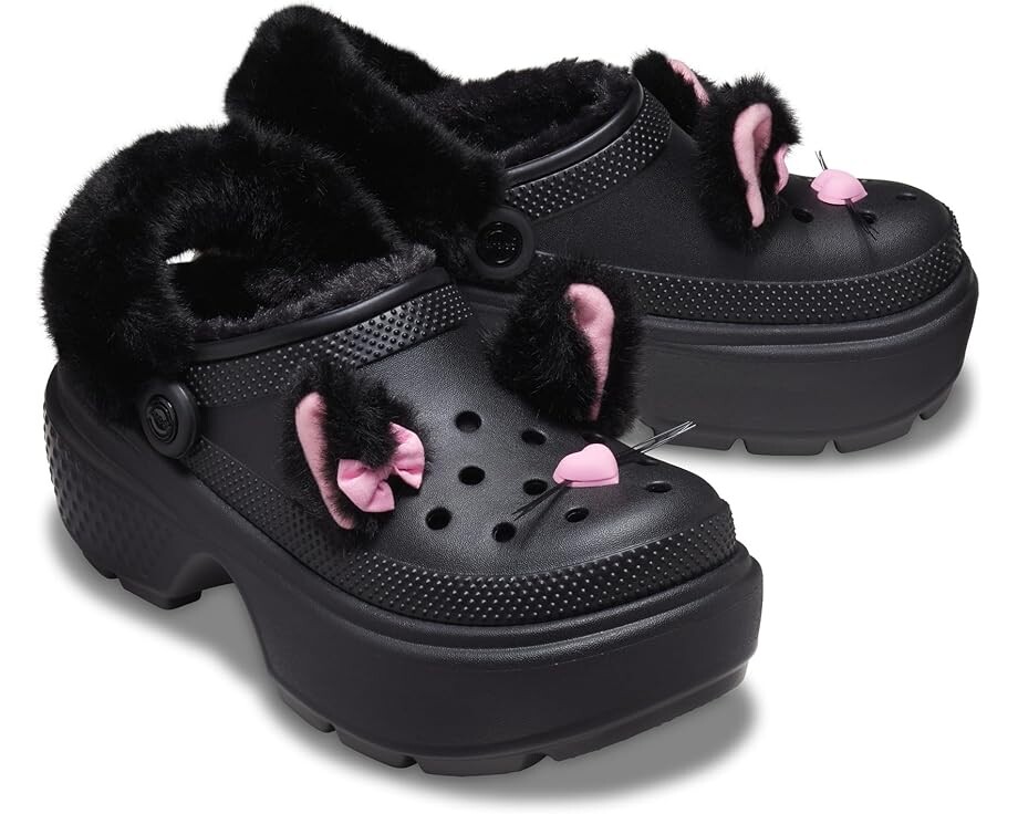 

Сабо Unisex Crocs Stomp Lined Clogs, цвет Black Cat