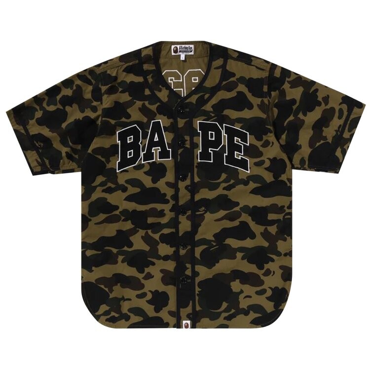 

Рубашка BAPE 1st Camo Baseball Shirt, зеленый