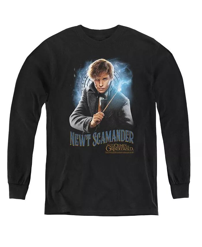 

Свитшоты с длинным рукавом и монограммой Scamander для мальчиков и девочек Fantastic Beasts 2, черный