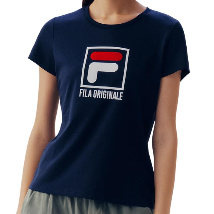 

FILA Футболка ORIGINALE Regular женская ультрамариновая синяя, Синий, FILA Футболка ORIGINALE Regular женская ультрамариновая синяя
