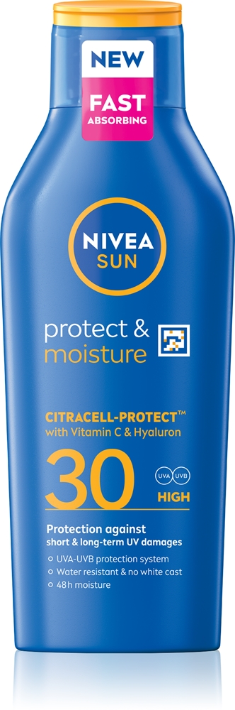 

Солнцезащитное и увлажняющее молочко с солнцезащитным эффектом SPF 30 Nivea, 400 мл