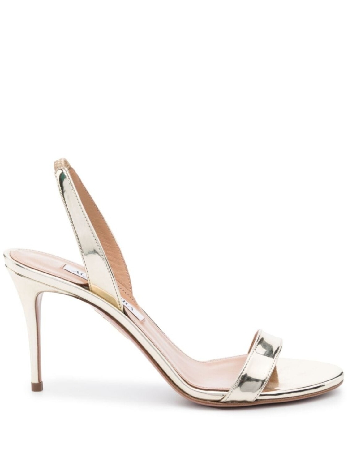 

Aquazzura босоножки So Nude 85, золотистый
