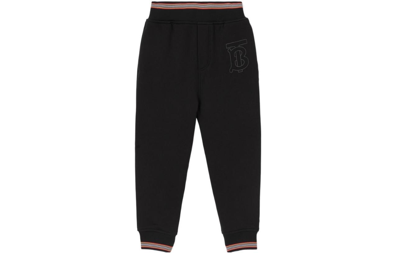 

Детские трикотажные спортивные штаны Burberry, черный