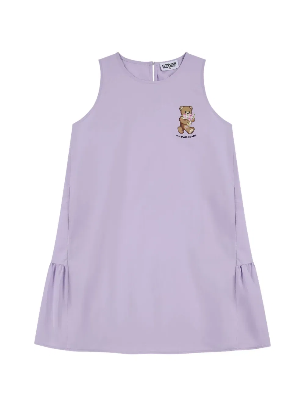 Платье-комбинезон с оборками Moschino Kids, фиолетовый