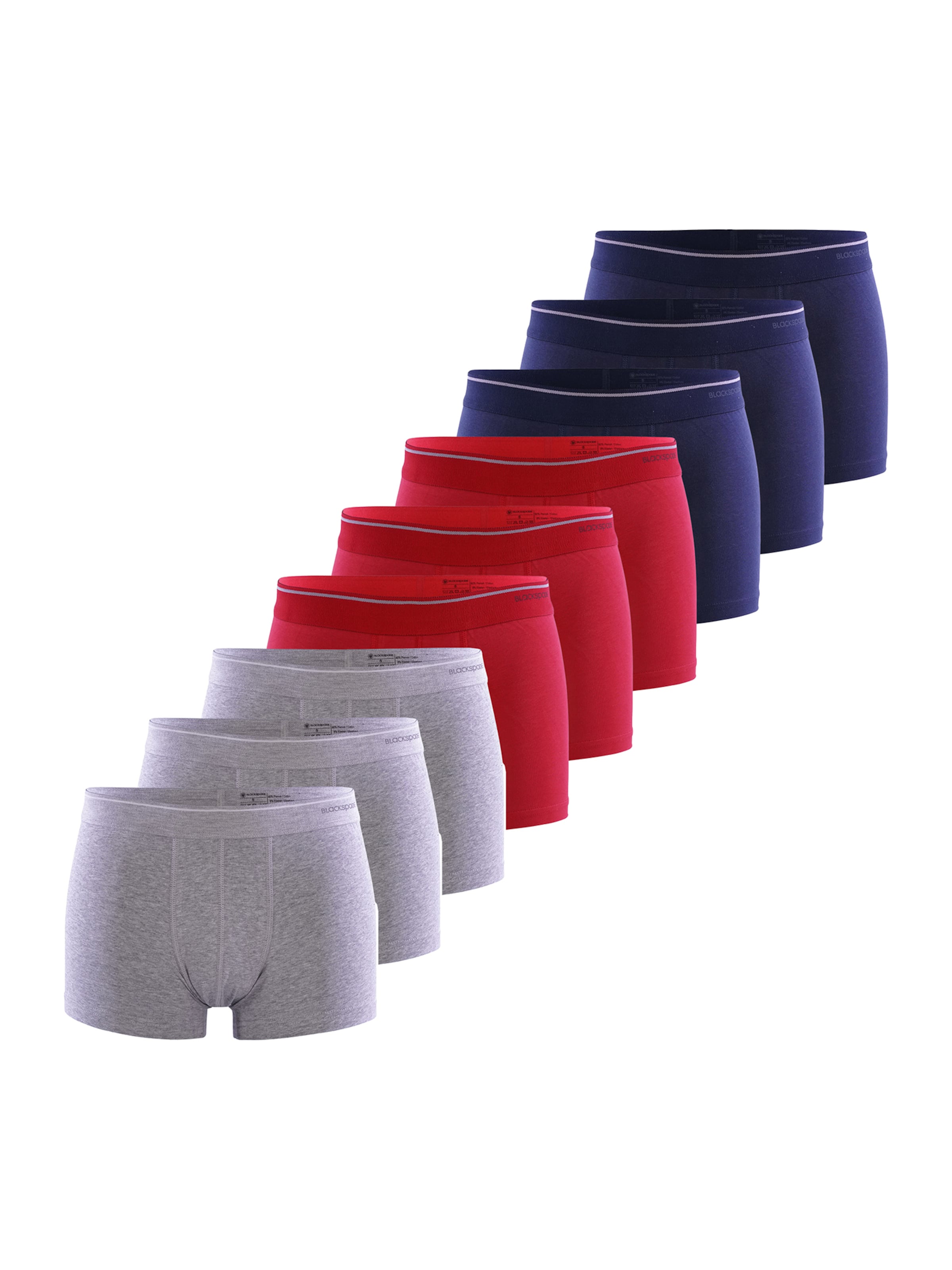 

Blackspade Боксеры в цвете Dark Blue, Mottled Grey, Carmine Red