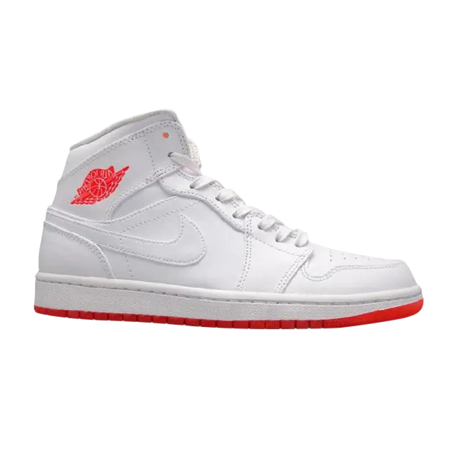 

Кроссовки Air Jordan 1 Mid Prem 'White Infrared', белый