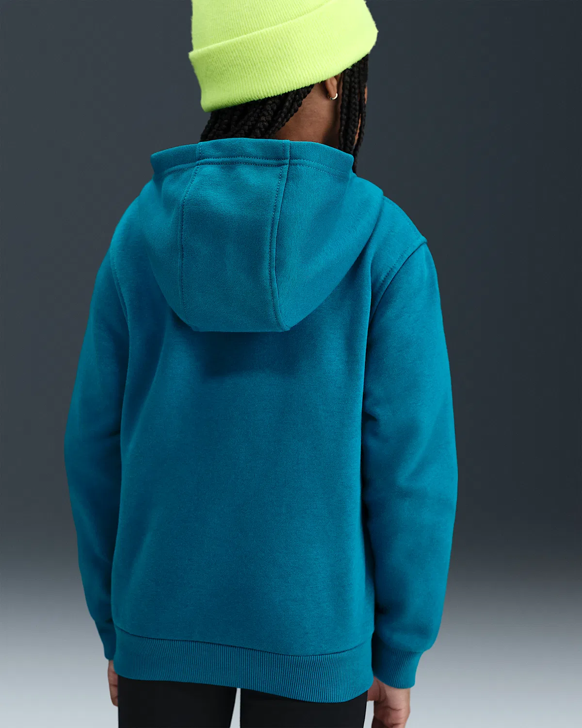 Детская толстовка Nike Sportswear Club Fleece, Green Abyss/White — фото 4