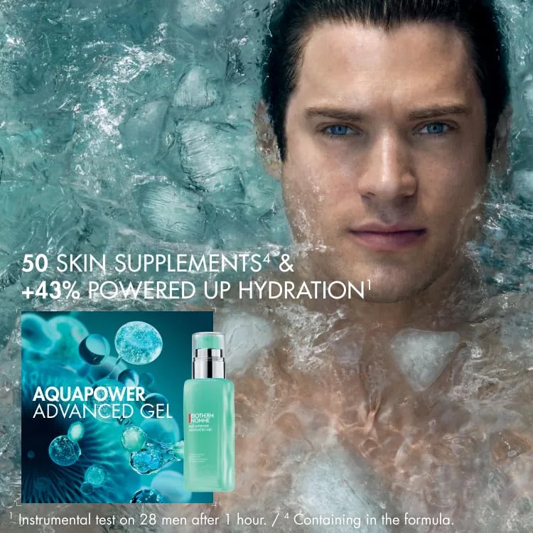 Гель для умывания Biotherm — Aquapower Advanced Gel, мужской увлажняющий гель для лица, который увлажняет и укрепляет, 198 мл — фото 2