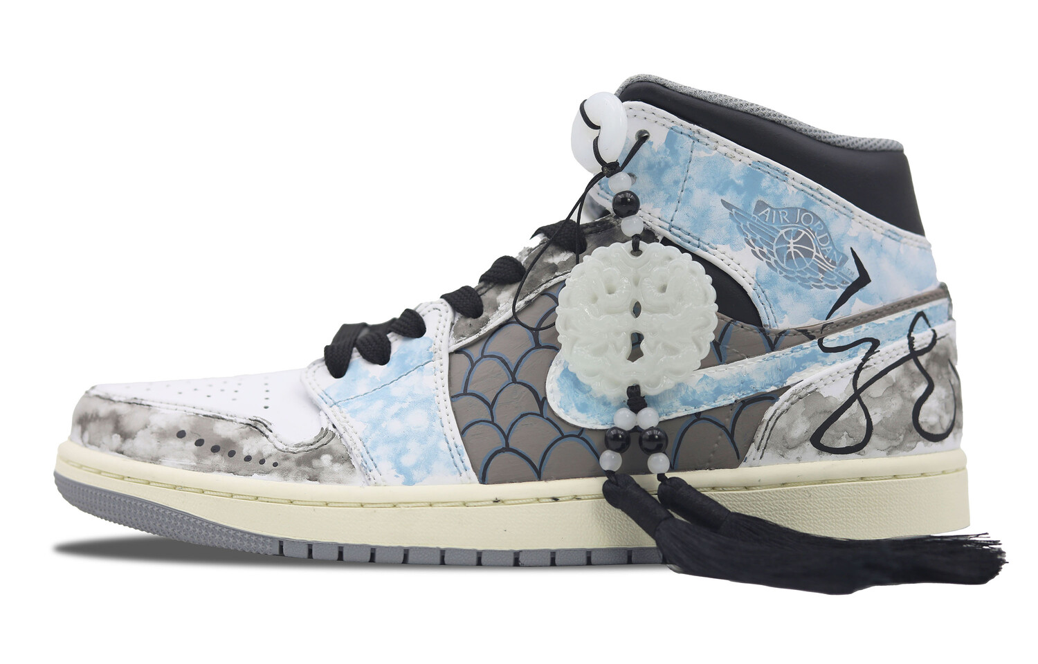

Jordan Air Jordan 1 Баскетбольные кроссовки мужские, Gray