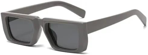 

Солнцезащитные очки в тонкой оправе для женщин, модный тренд, стиль стимпанк, мужские винтажные прямоугольные солнцезащитные очки в стиле панк MTZJH, W-c17-gray