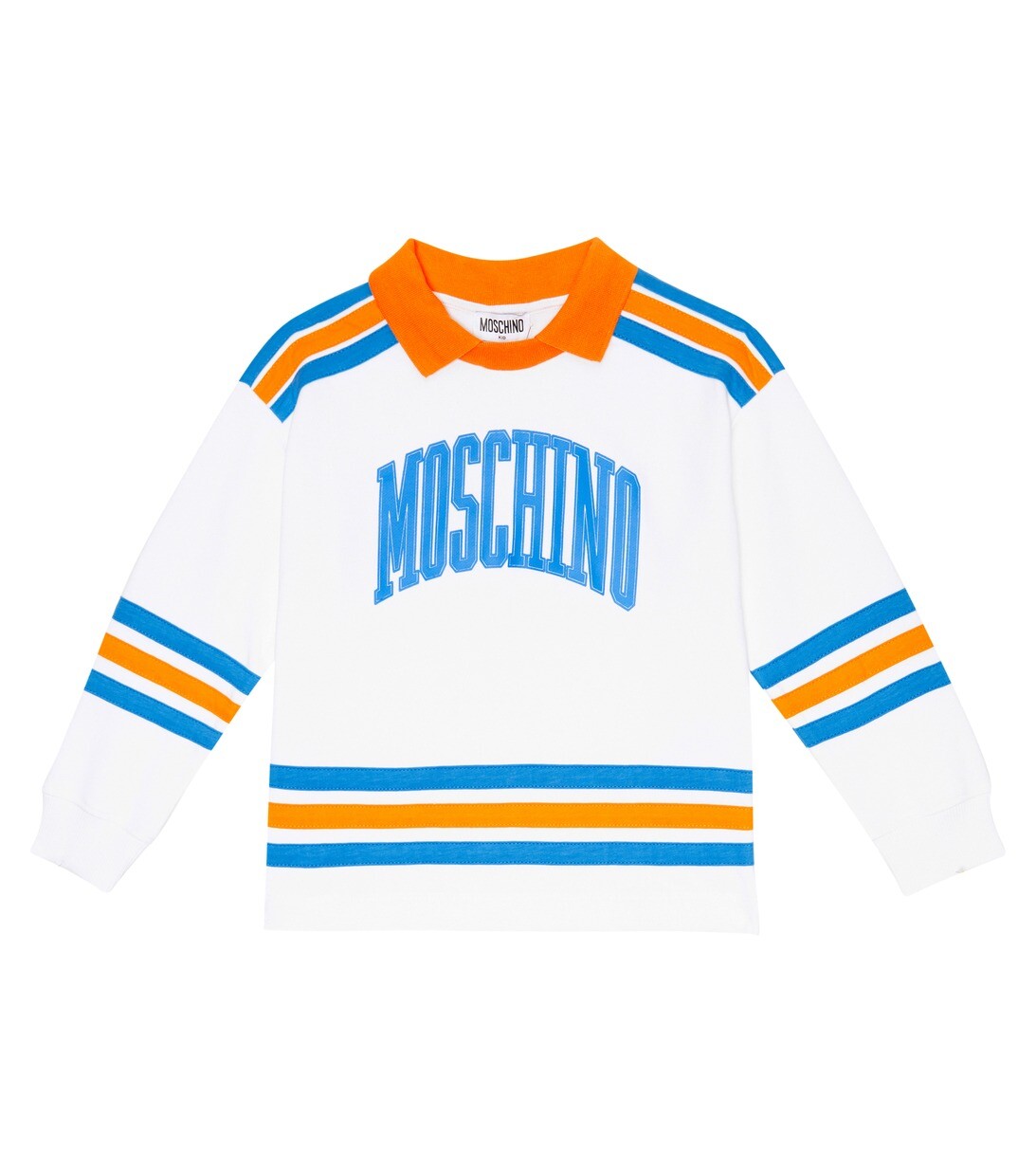 

Толстовка из хлопка в полоску с логотипом Moschino, разноцветный