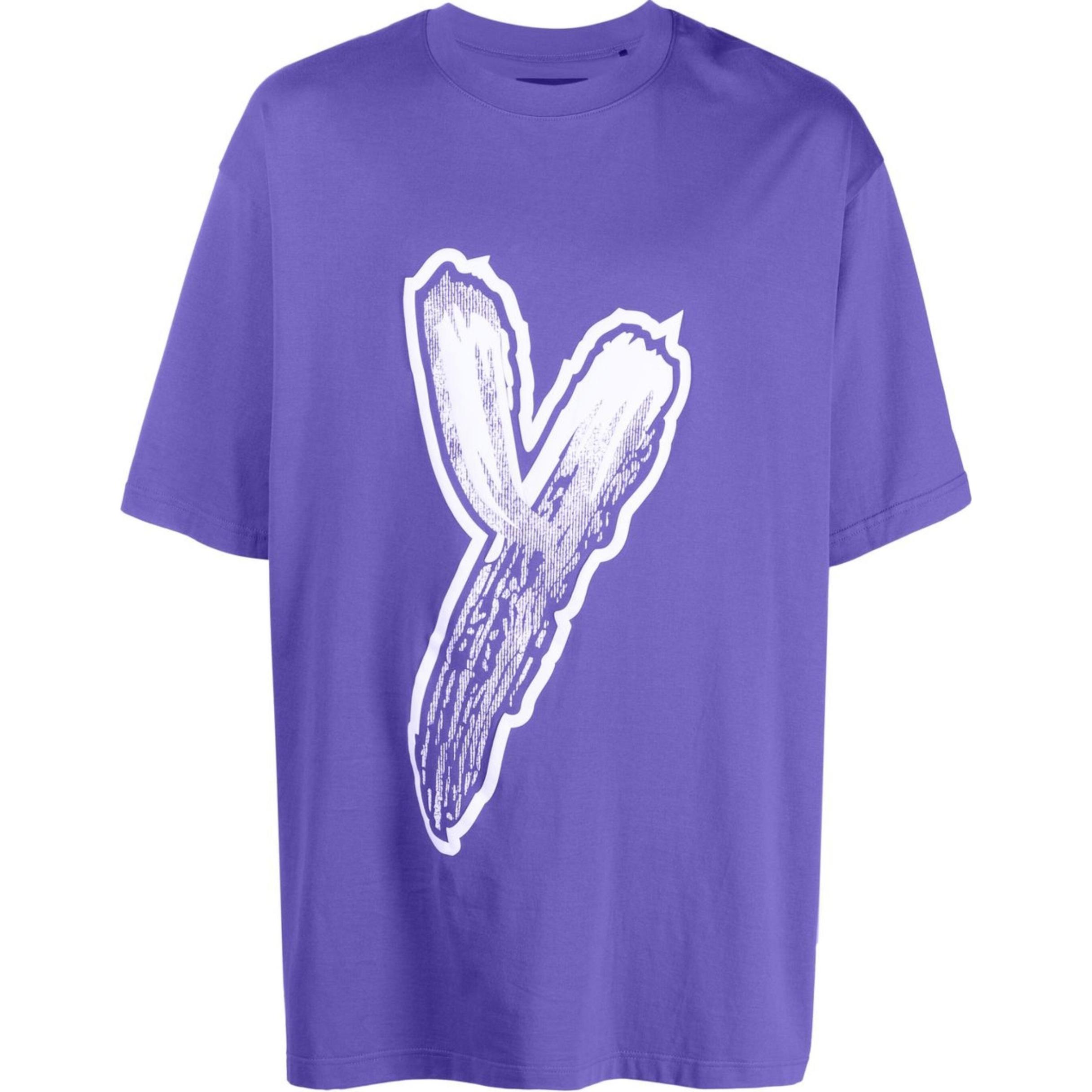 

Футболка Y 3 Logo print Cotton Y-3, фиолетовый
