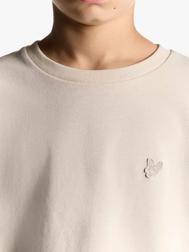 Детская футболка из плотного хлопка Lyle & Scott, Beige — фото 3