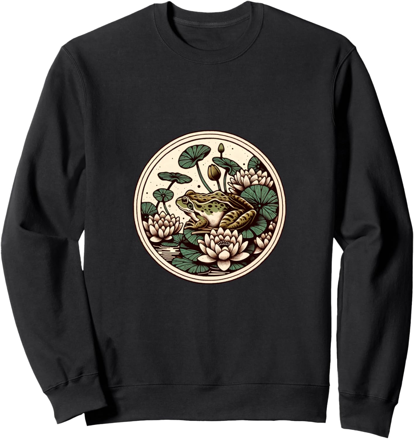

Милая толстовка с изображением лягушачьего озера Frog Snugg, черный
