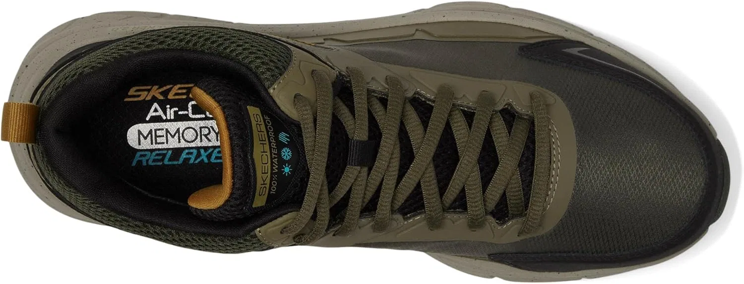 Мужские водонепроницаемые кроссовки Skechers D'lux Walker 2.0 Grailo, Olive Green — фото 3