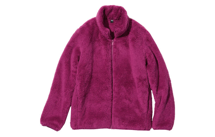 

Пальто с бархатистой текстурой Women's UNIQLO, фиолетовый