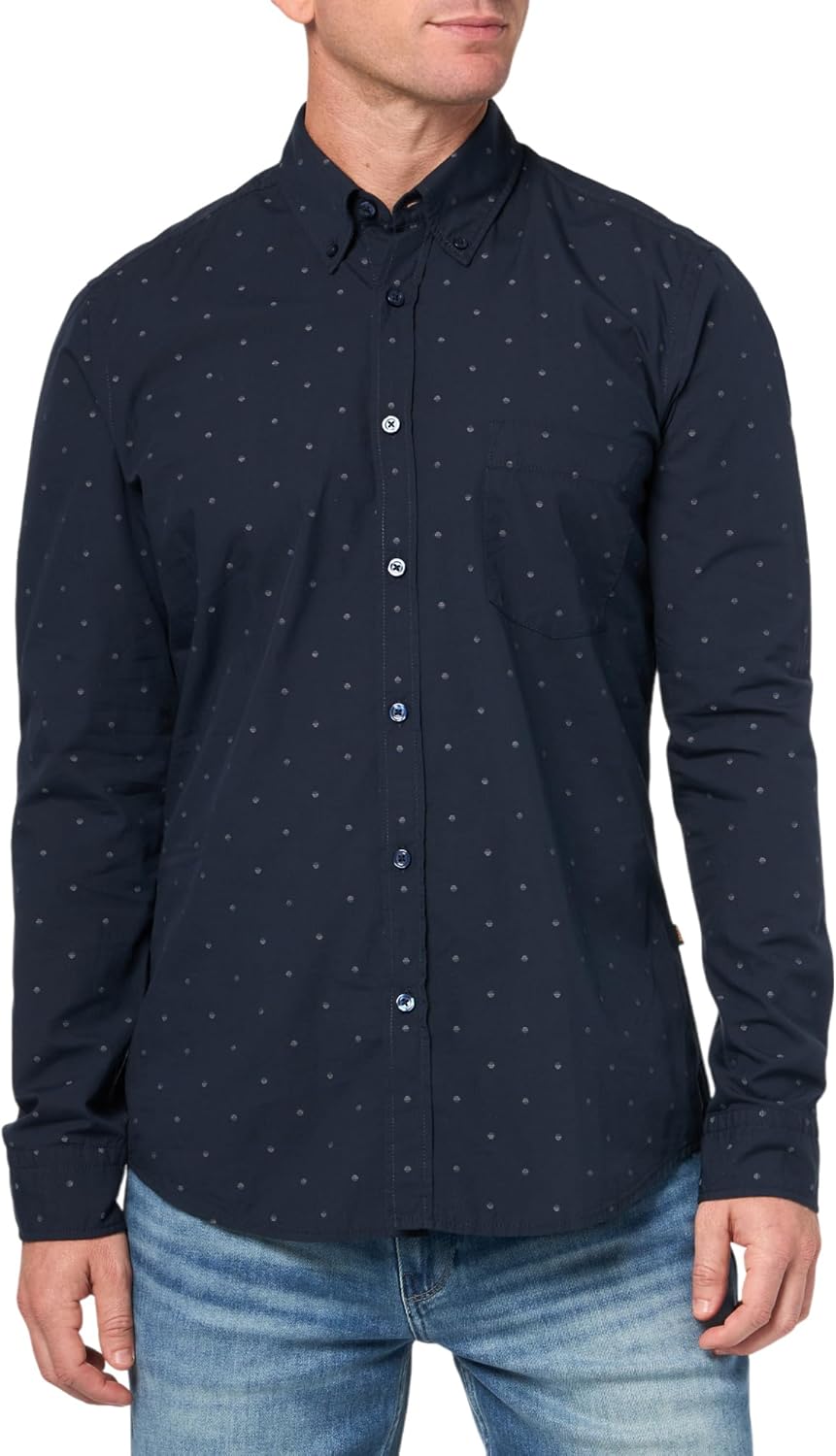 

BOSS Мужская рубашка Rickert с длинным рукавом Oxford, Night