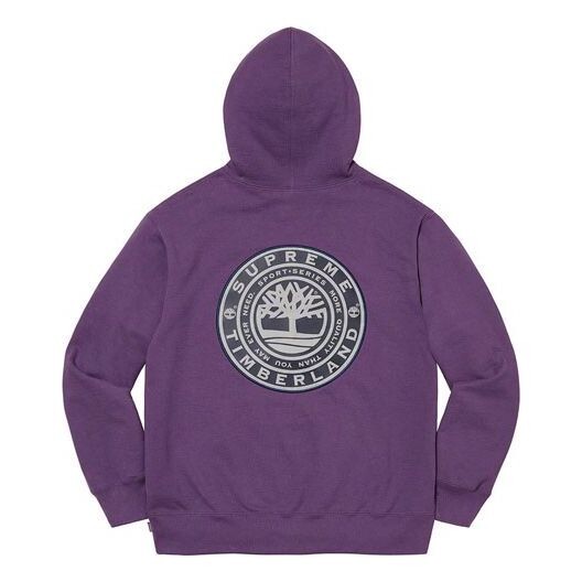 Толстовка x timberland hooded sweatshirt 'purple white' Supreme, фиолетовый — фото 2