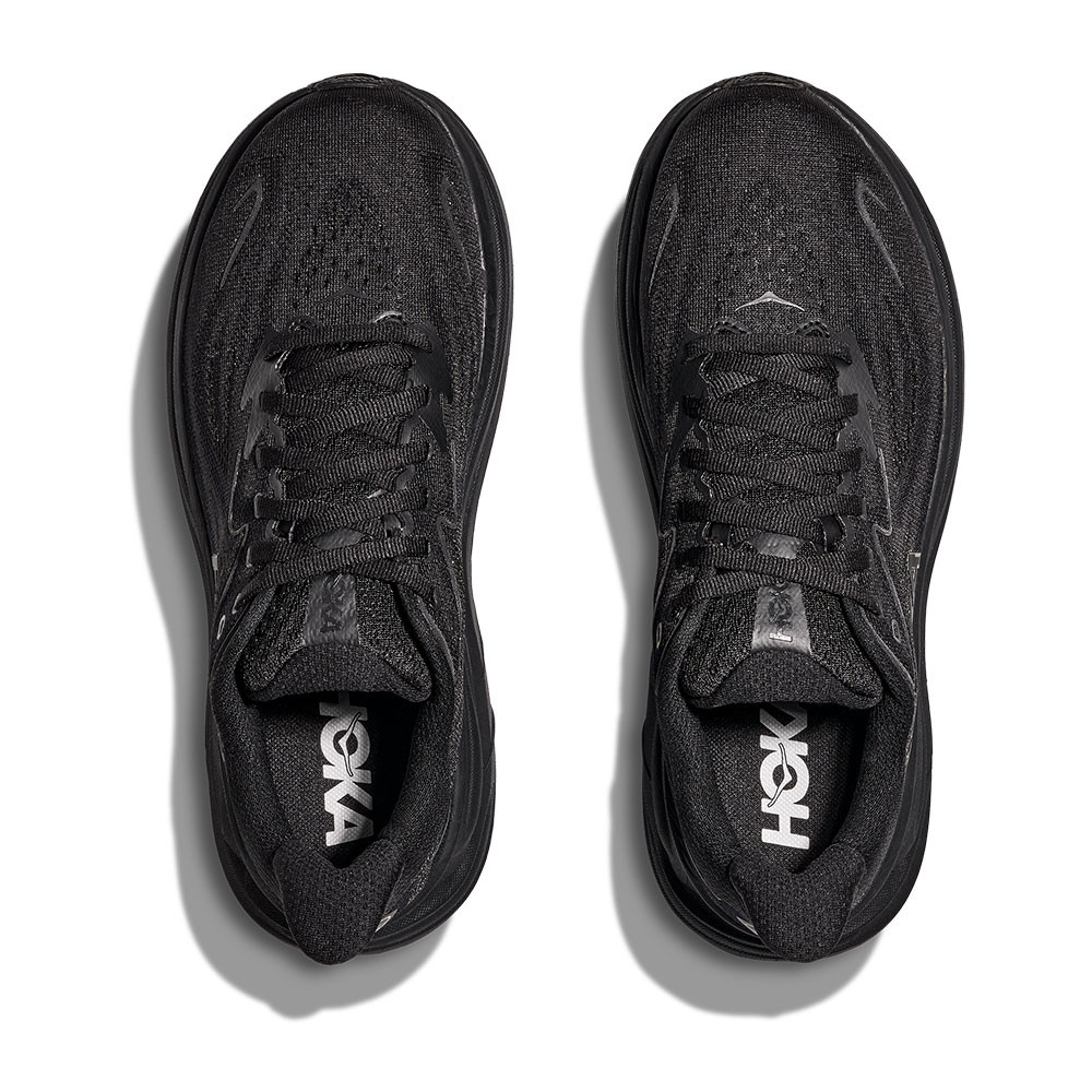 Беговые кроссовки Hoka Clifton 10 Wide (мужские), Black/Black — фото 4