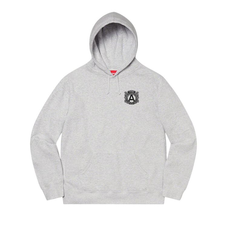 

Толстовка Supreme Anti Hooded Sweatshirt Ash Grey, серый