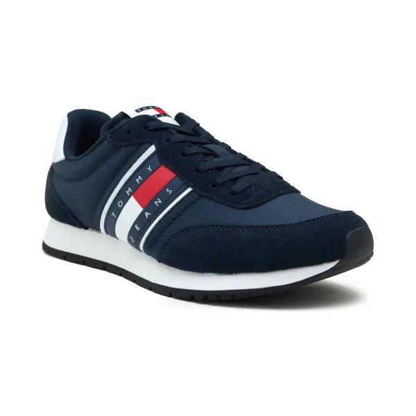 

Кроссовки Tjm runner casual ess с добавлением кожи Tommy Hilfiger, синий