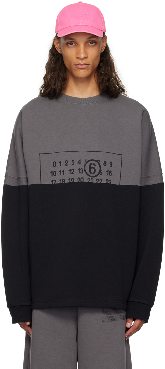

Толстовка с черно-серыми вставками MM6 Maison Margiela