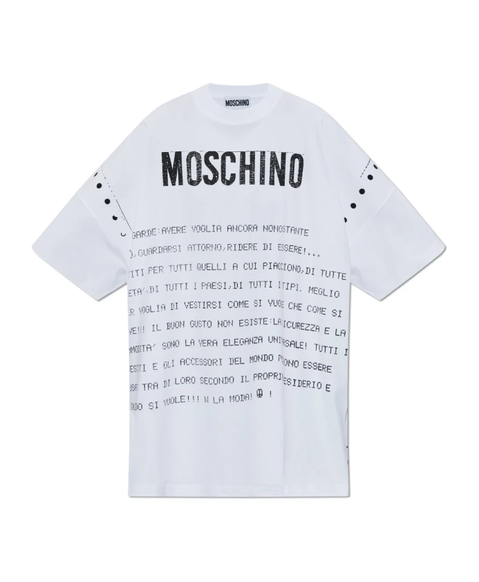 

Платье с принтом Moschino, белый