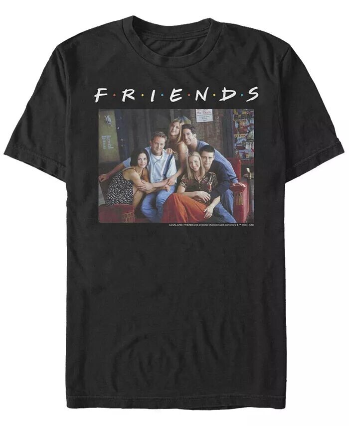 

Мужская футболка с короткими рукавами и групповым портретом Central Perk Couch Friends Fifth Sun