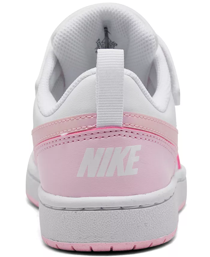 Детские повседневные кеды Little Girls Court Borough Low Recraft с регулируемым ремешком от Finish Line Nike, мультиколор — фото 4