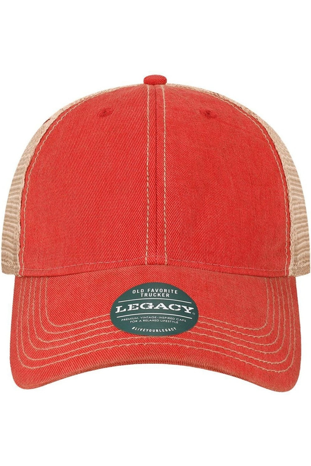 

LEGACY Молодежная старая любимая кепка дальнобойщика, цвет scarlet red/ khaki