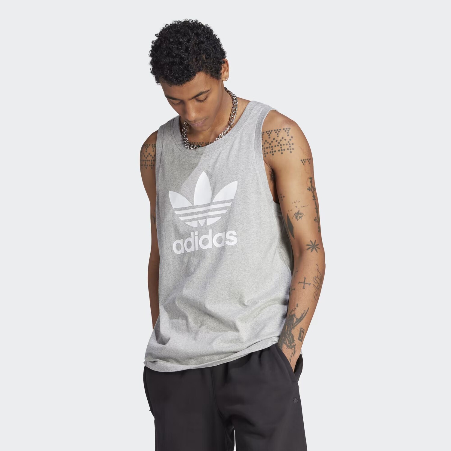 

Майка Adicolor Classics с трилистником Adidas, цвет Medium Grey Heather