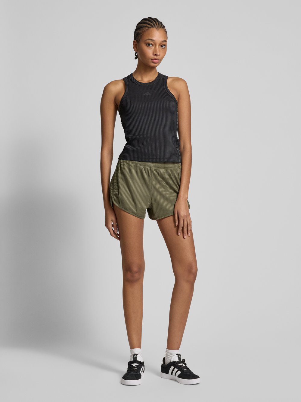 

Ребристая майка ADIDAS SPORTSWEAR, черный
