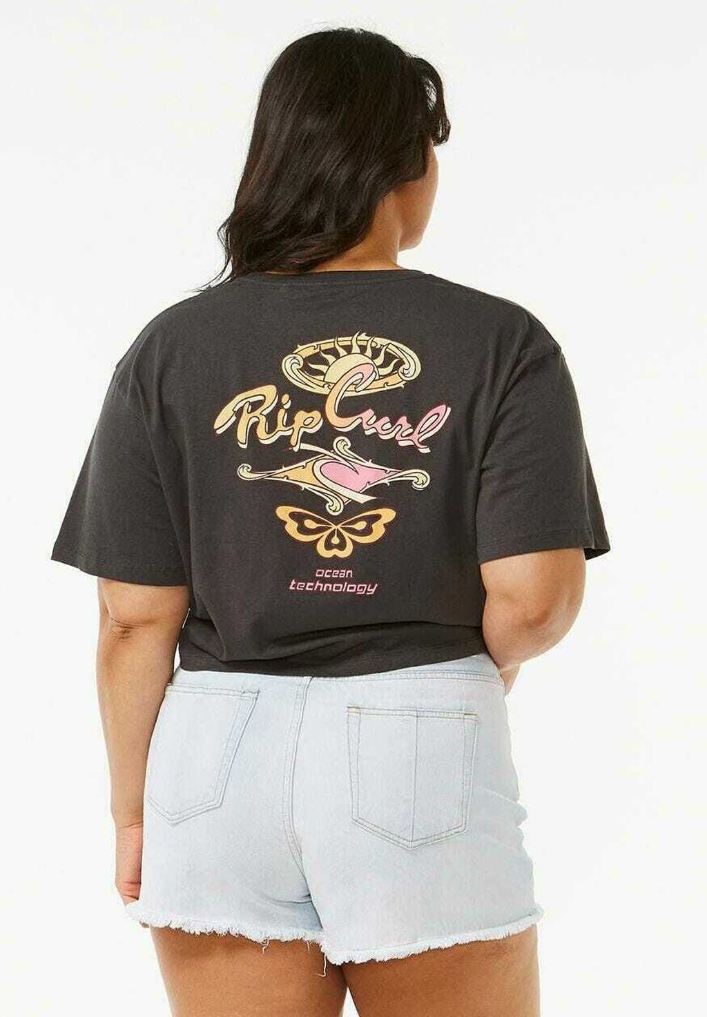 

Футболка с принтом ROLLING Rip Curl, цвет washed black